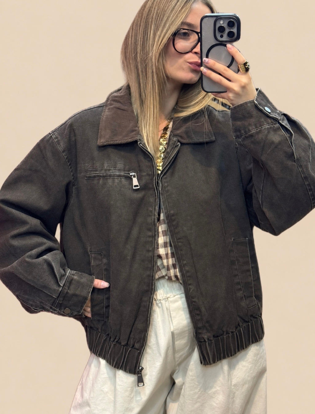 Veste oversize en denim