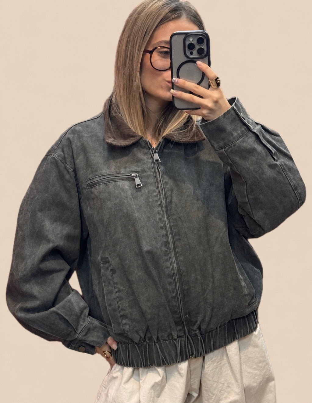 Veste oversize en denim