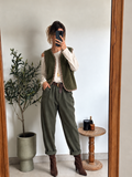 Veste sans manches réversible Maëline – Kaki