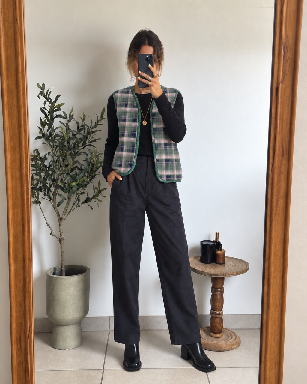 Veste sans manches réversible Maëline – Vert