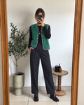 Veste sans manches réversible Maëline – Vert