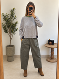 Pantalon Naïa – Kaki à rayures