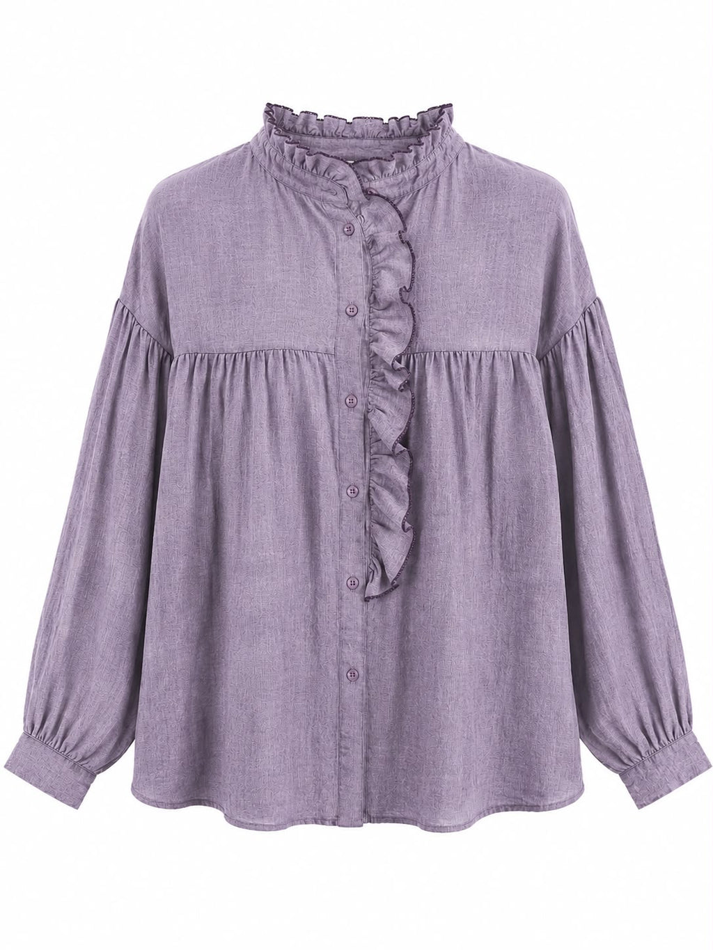 Chemise Femme Fluide Voile de Coton Violette