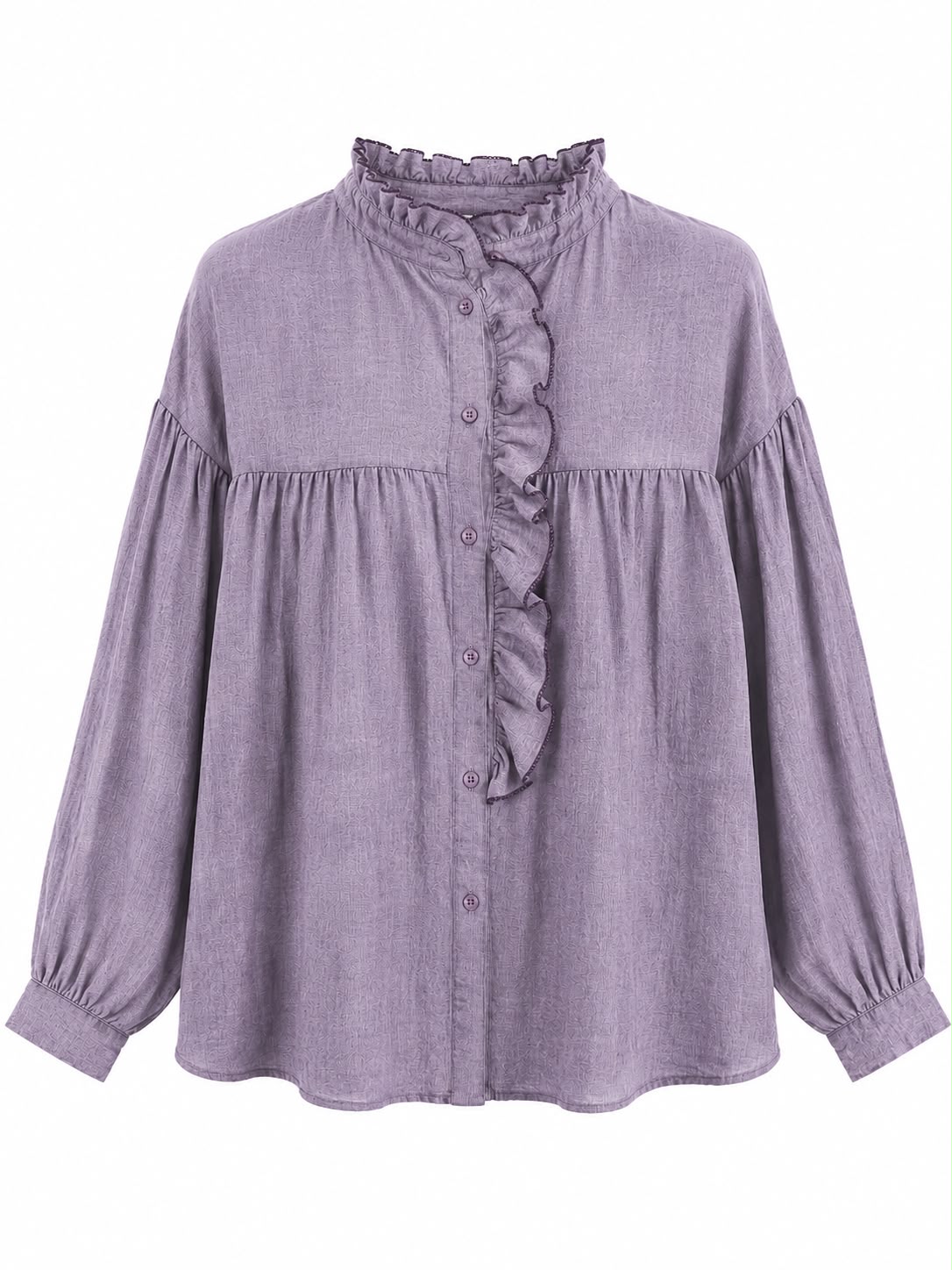 Chemise Femme Fluide Voile de Coton Violette