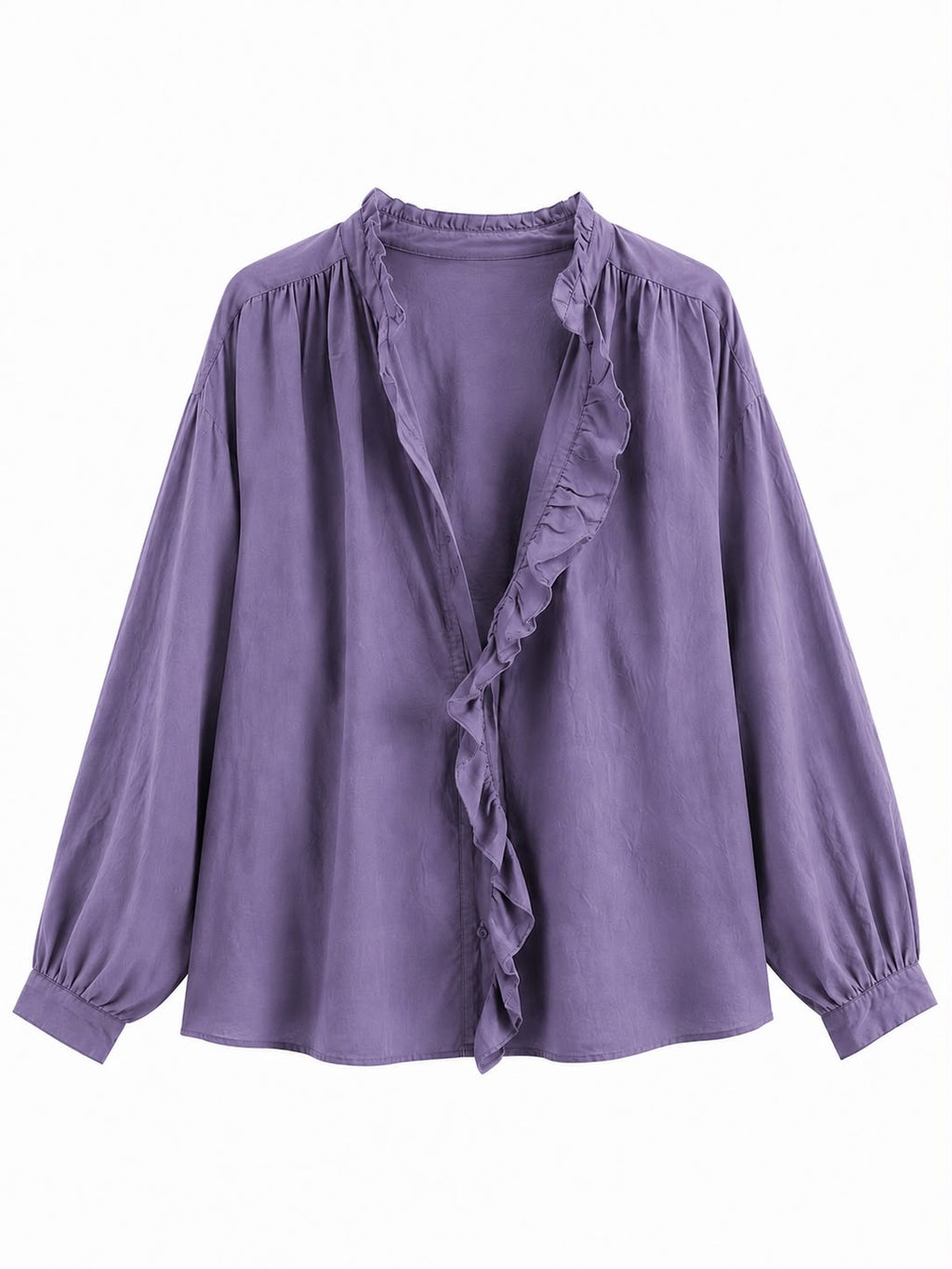 Chemise Volantée Femme Violette