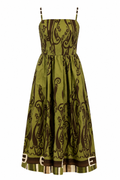 Robe Longue Femme Kaki et Chocolat