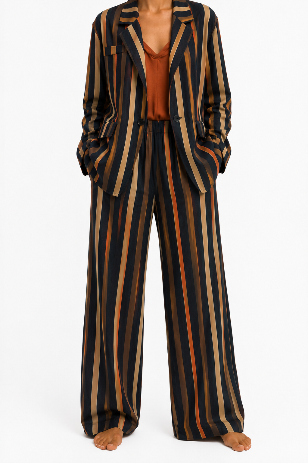 Veste Rayée Femme