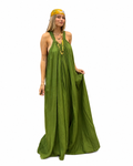 Robe longue bohème kaki