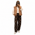 Gilet Sans Manches Femme Camel – Coupe Ample & Col Froncé