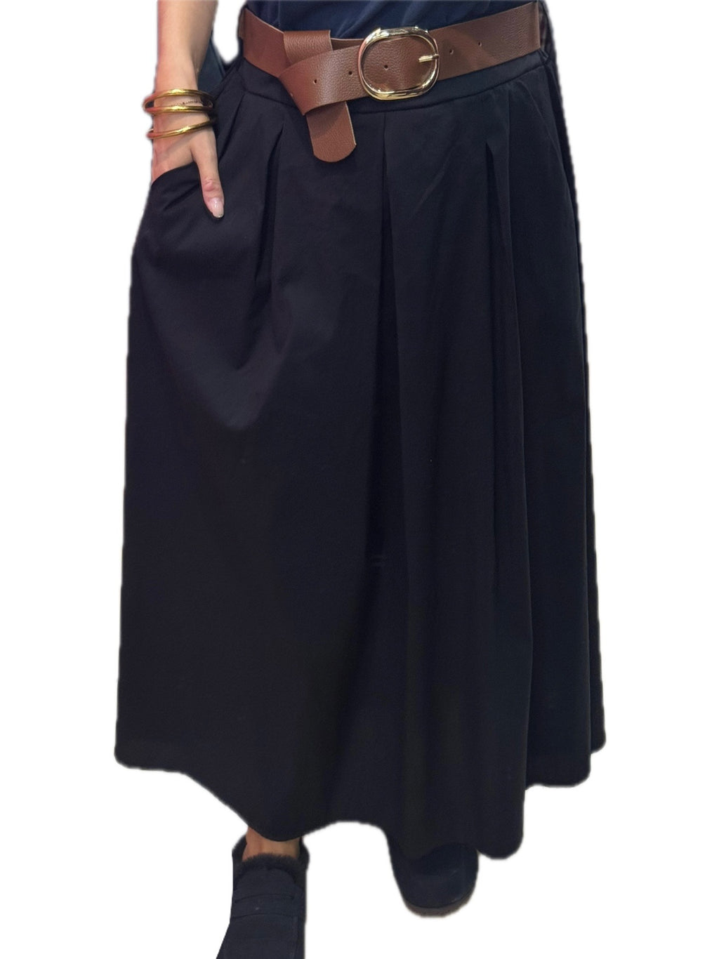 Jupe Longue Femme Noire – Coupe Ample