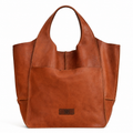 Grand sac cabas Biba camel en cuir souple