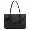 Sac cartable Biba noir en cuir