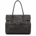 Grand sac cabas BIBA en cuir noir