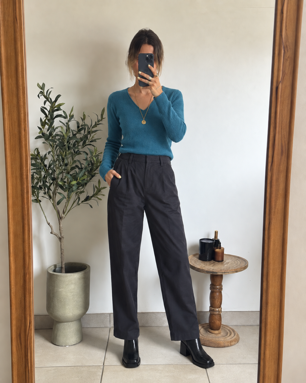 Pull Marie - bleu canard