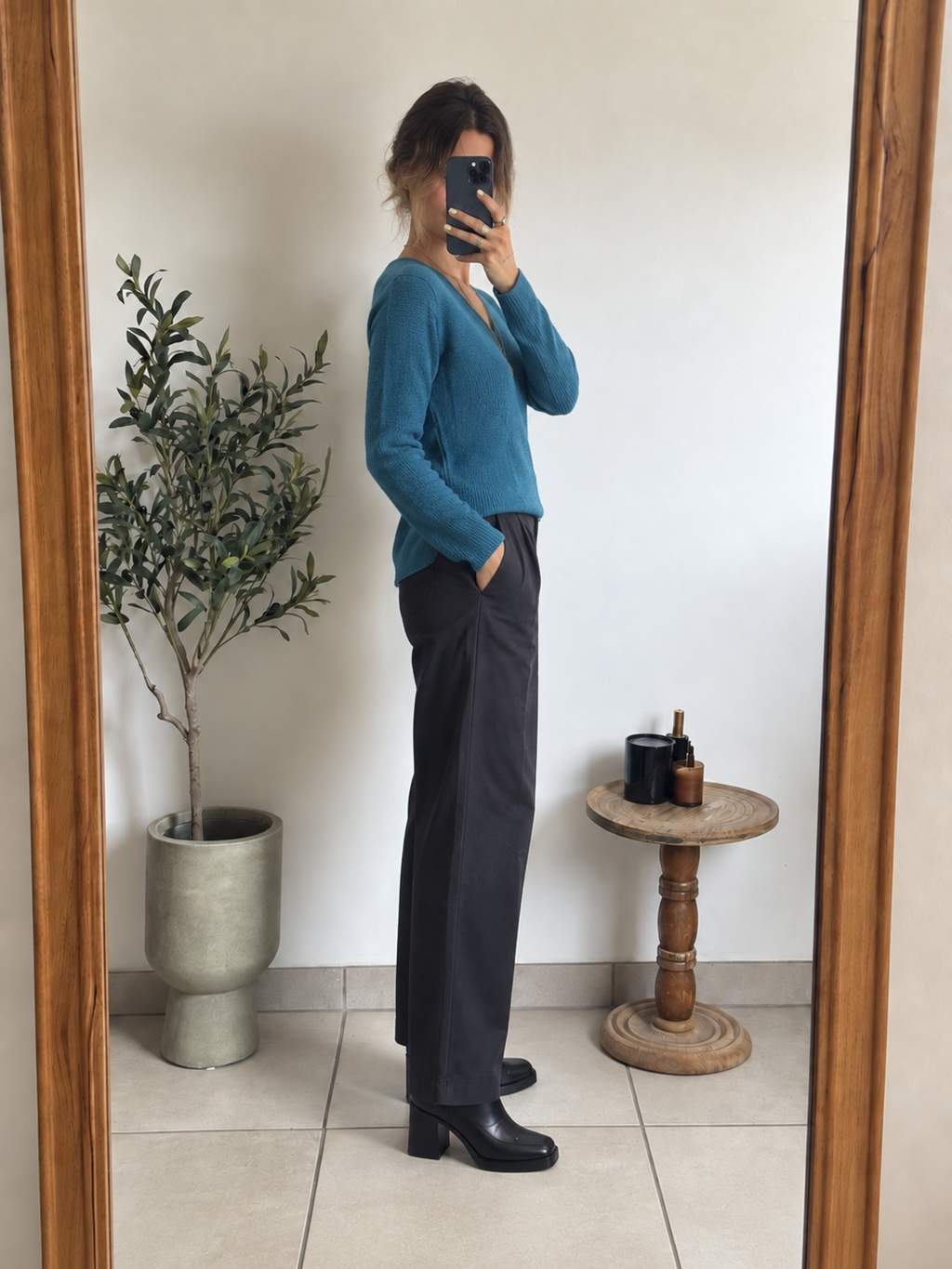 Pull Marie - bleu canard