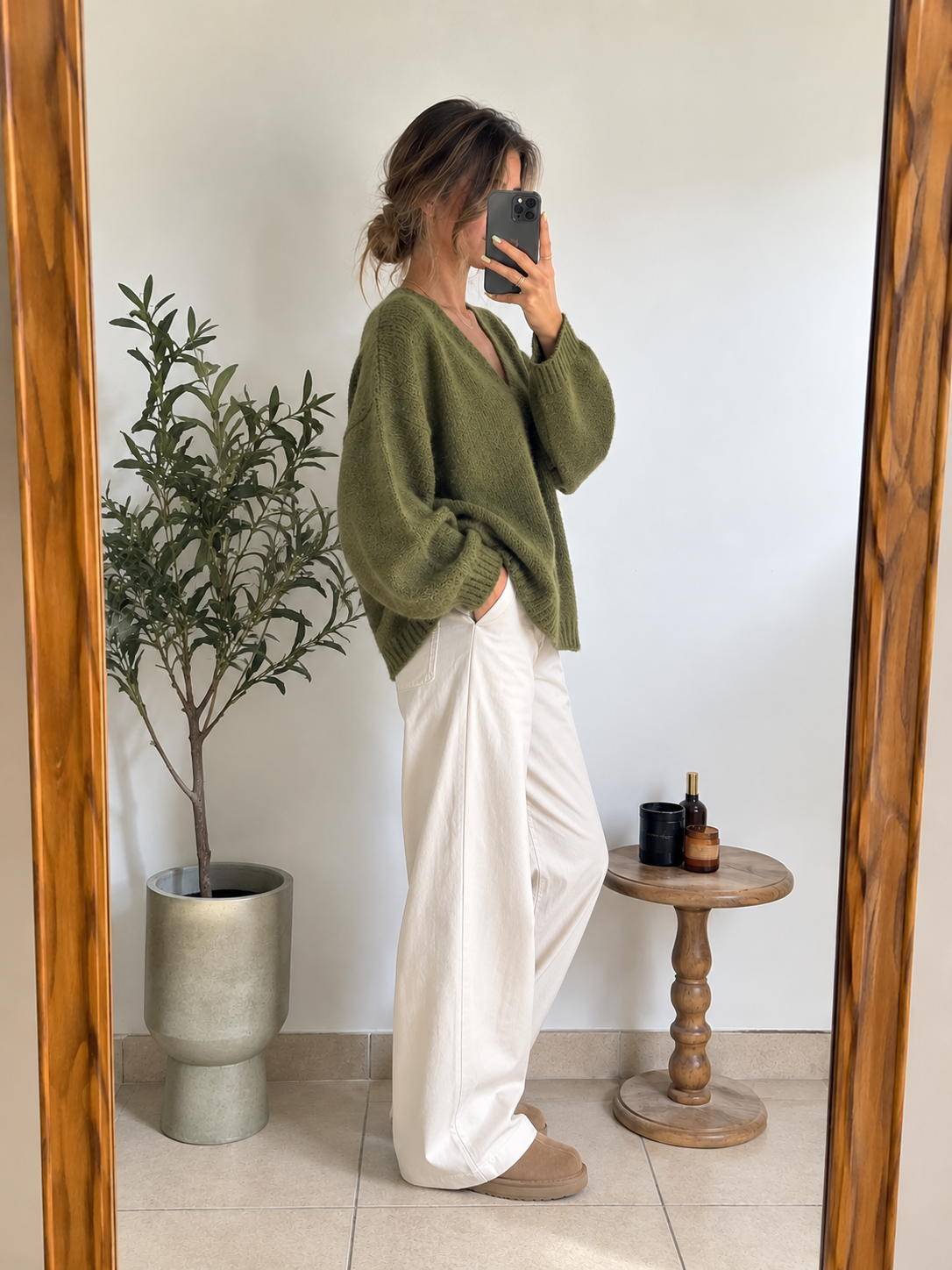 Pull Mina - Kaki