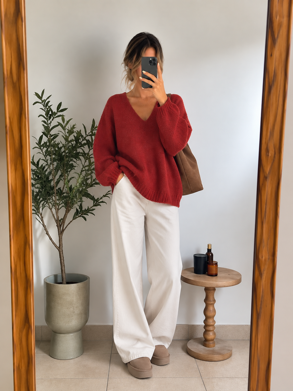 Pull Mina - rouge brique