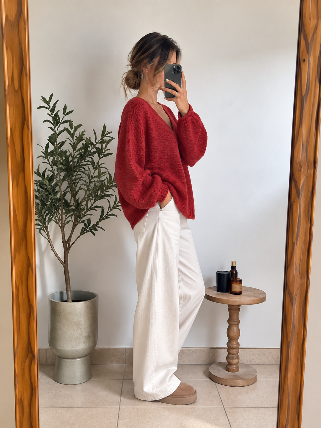 Pull Mina - rouge brique