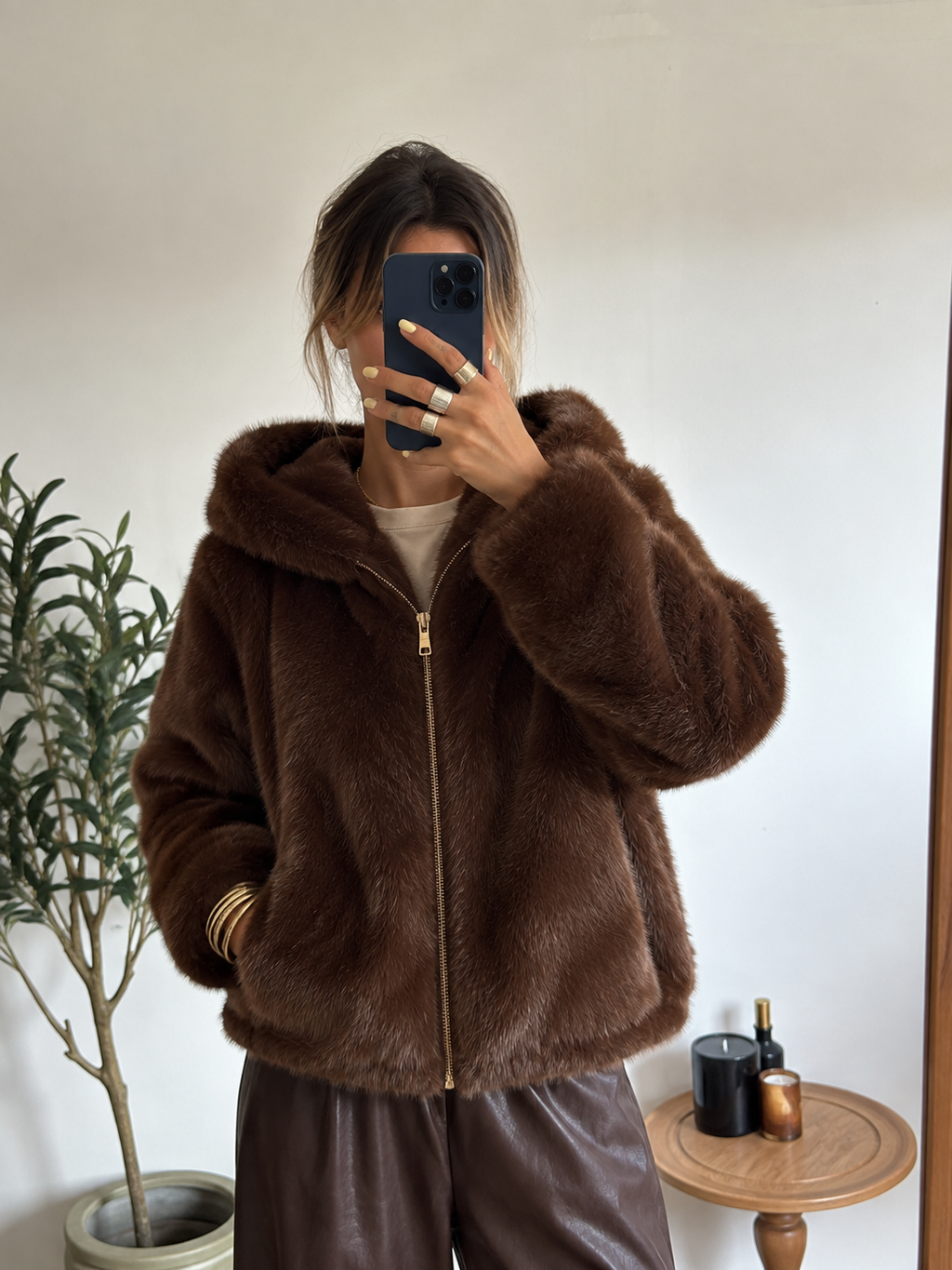 Veste réversible Livie - marron