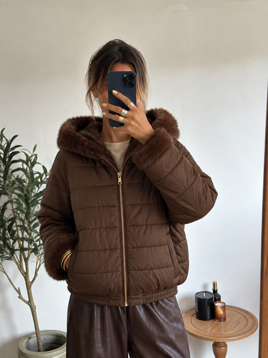 Veste réversible Livie - marron