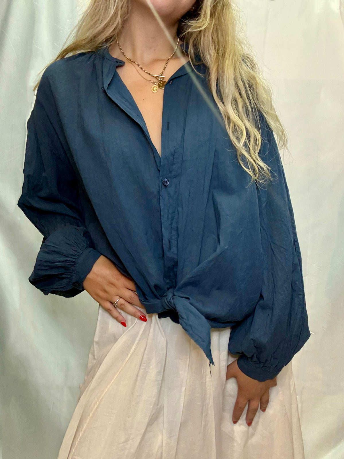 Chemise Femme Bleu Marine – Coupe Decontractee