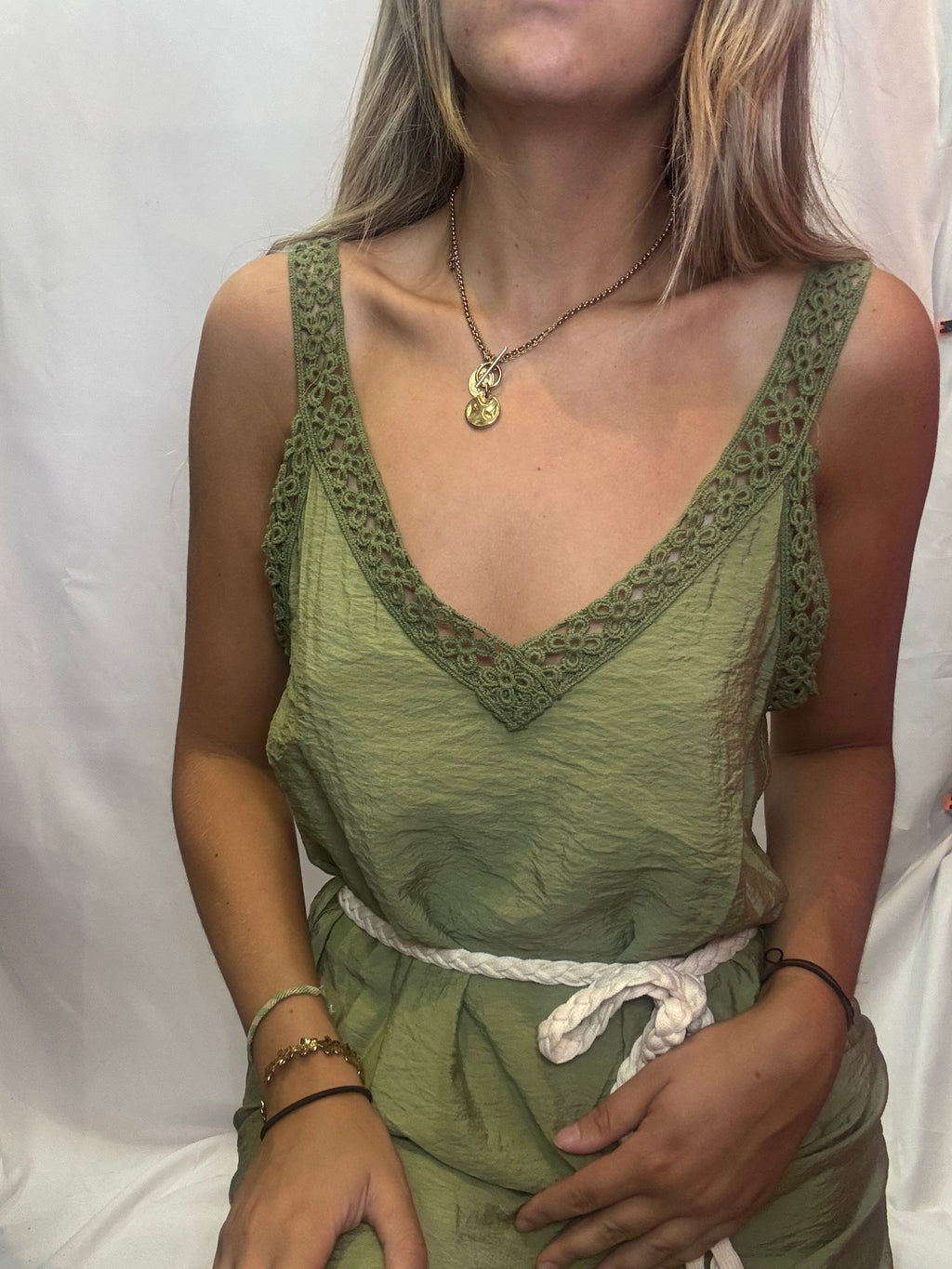 Robe Longue Femme Kaki – Coupe Fluide