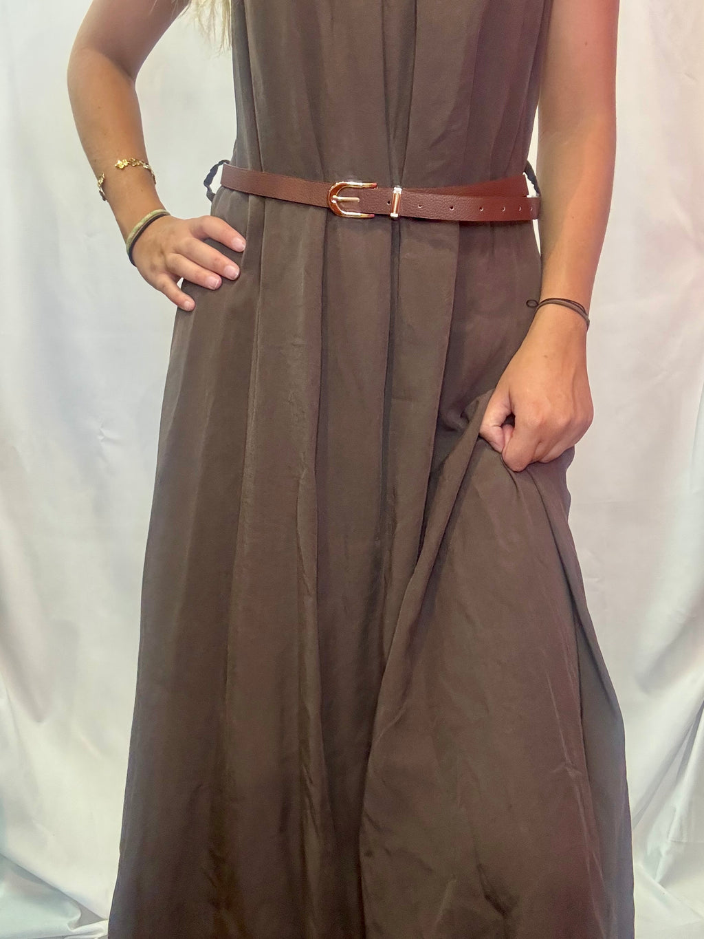 Robe Longue Femme Marron