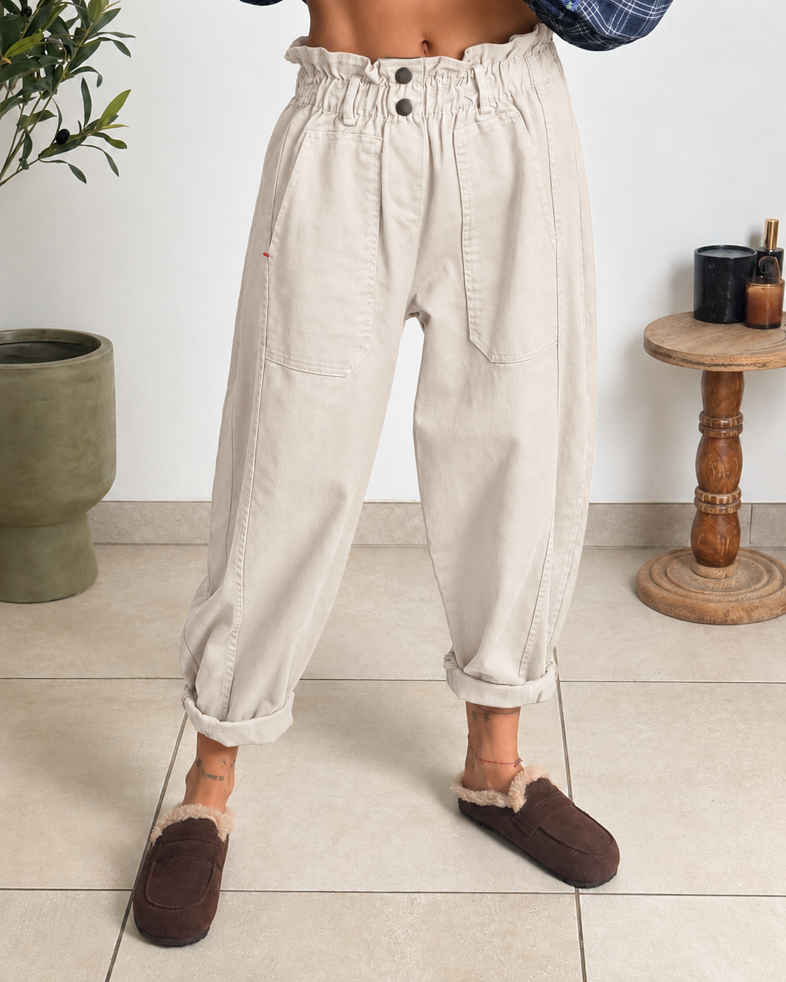Pantalon Léo – Beige