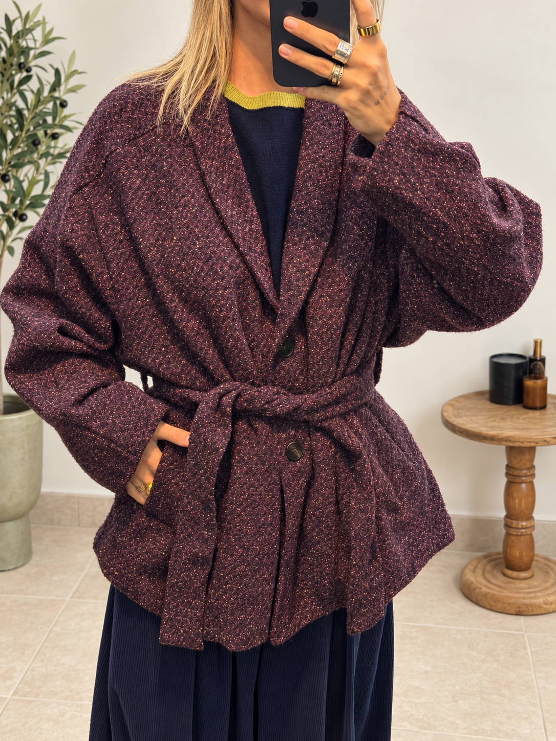 Manteau Télia – Prune